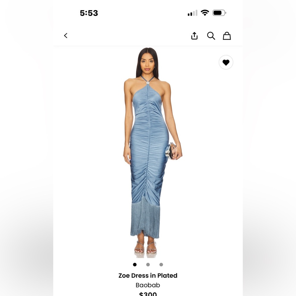 Baobab Collection Sky Blue Ruched Maxi Dress